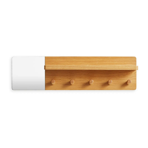 BluDot Candid Wall Shelf with Hooks manual