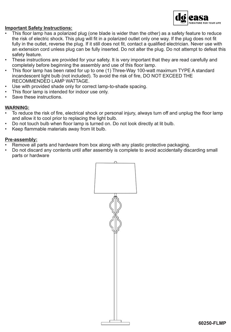 dg casa 60250-FLMP Assembly instruction dg casa 60250-FLMP Assembly instruction