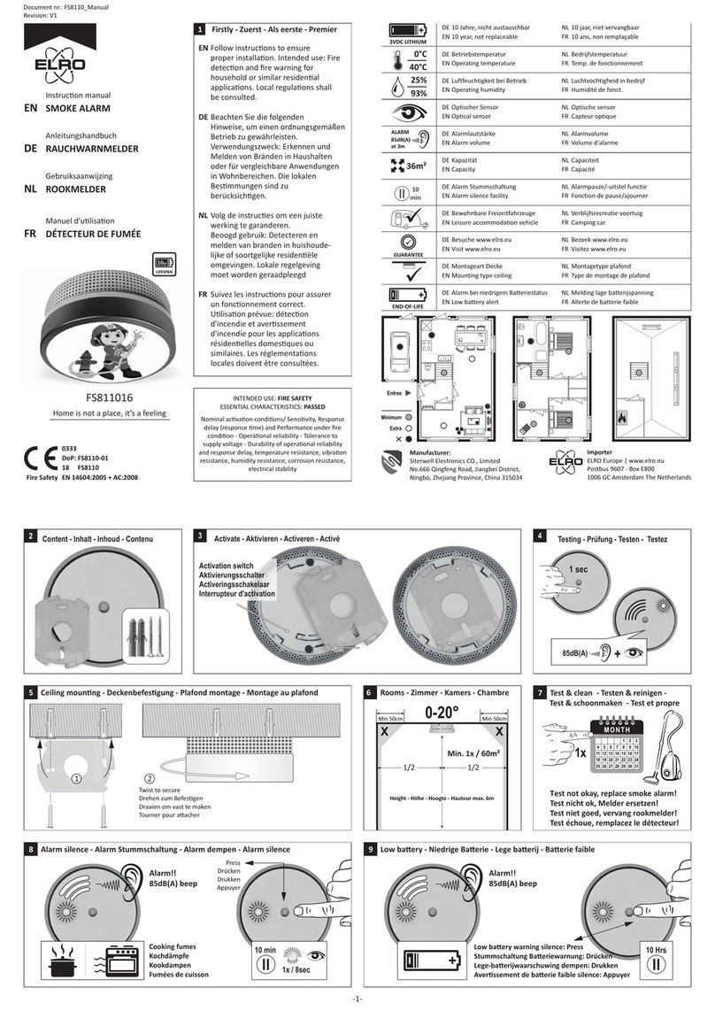 ELRO FS811016 User manual