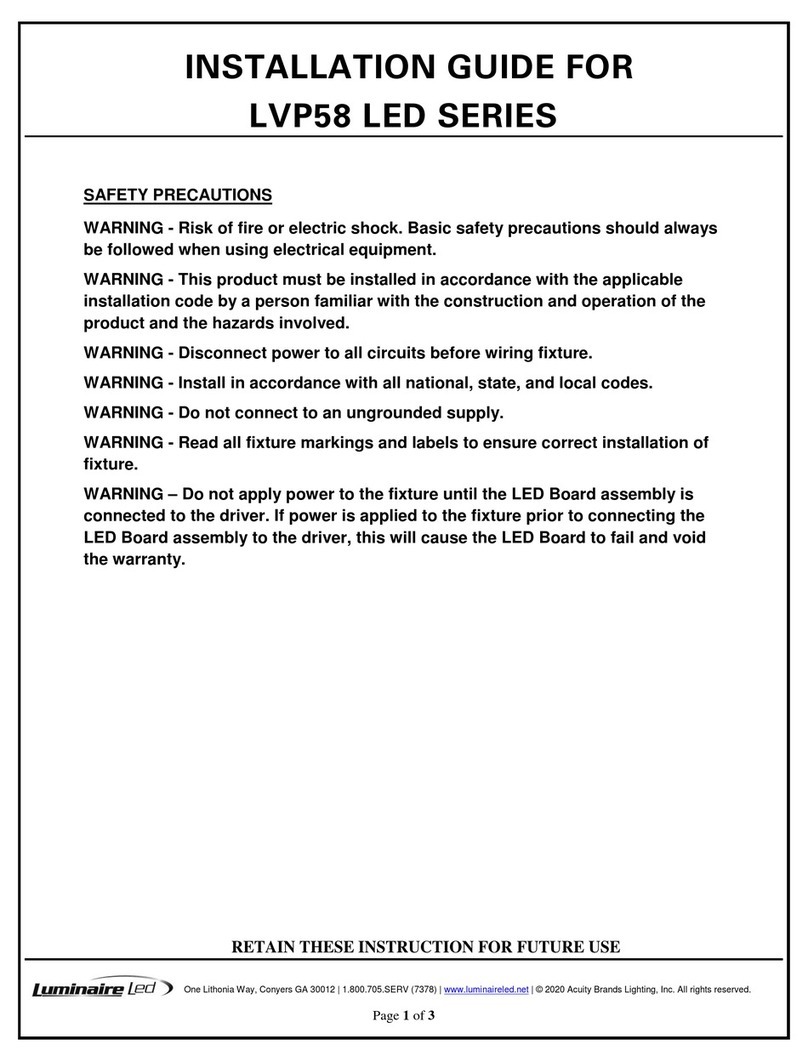 Luminaire led LVP58 installation guide