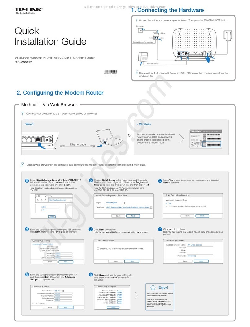 TP-Link TD-VG5612 User manual