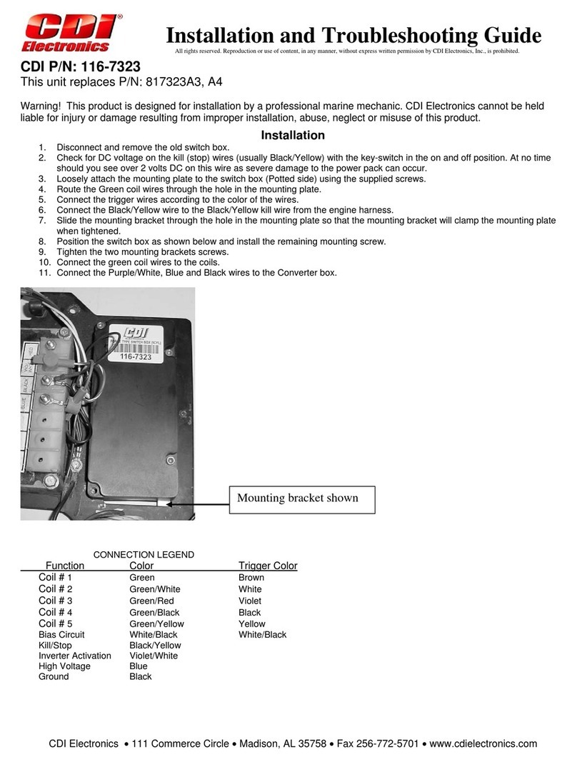 CDI 116-7323 Installation and troubleshooting guide