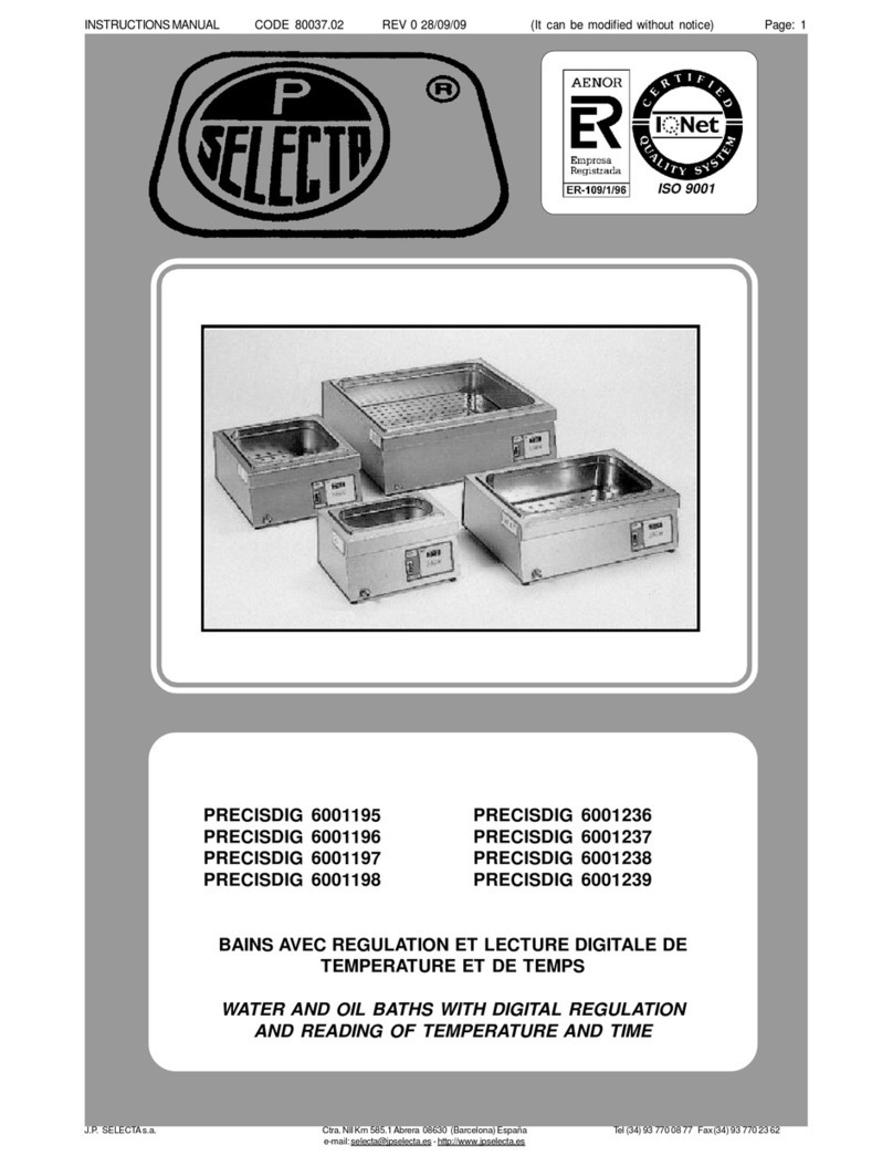 J.P. SELECTA PRECISDIG 6001195 manual