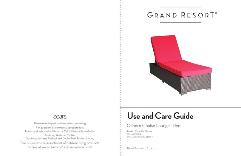 GRAND RESORT Osborn D71 M20174 Use and care guide