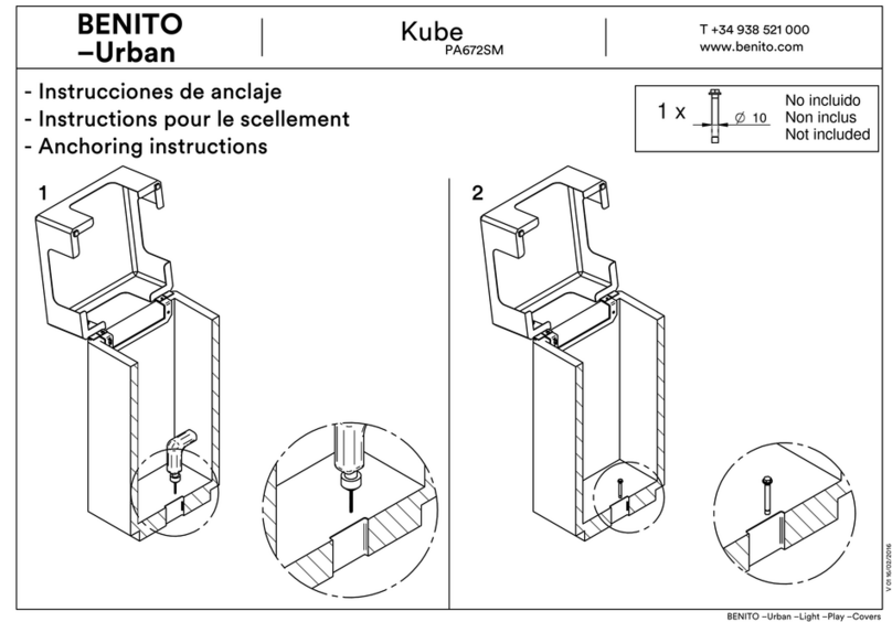 BENITO Urban Kube PA672SM Installation instructions