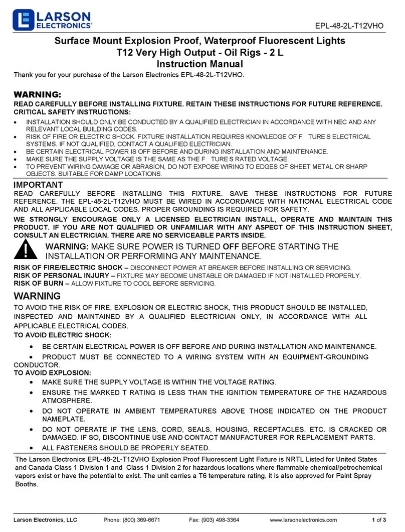 Larson Electronics EPL-48-2L-T12VHO User manual Larson Electronics EPL-48-2L-T12VHO User manual