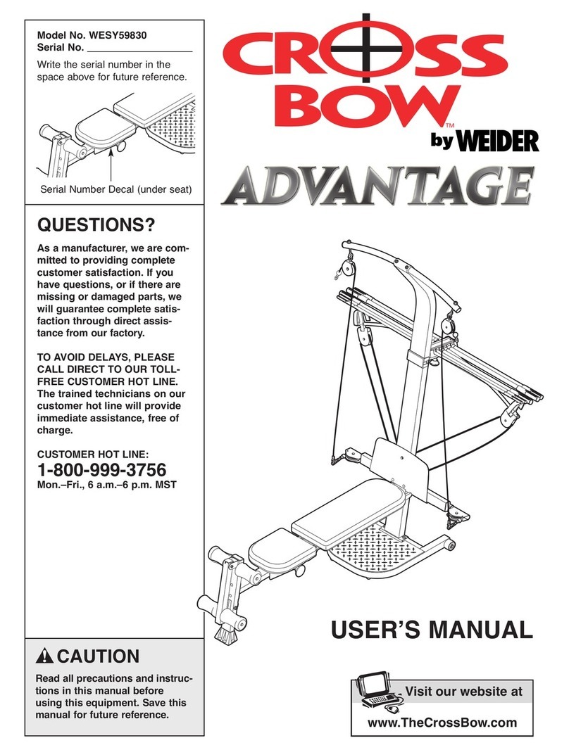 Weider CROSS BOW ADVANTAGE WESY59830 user manual