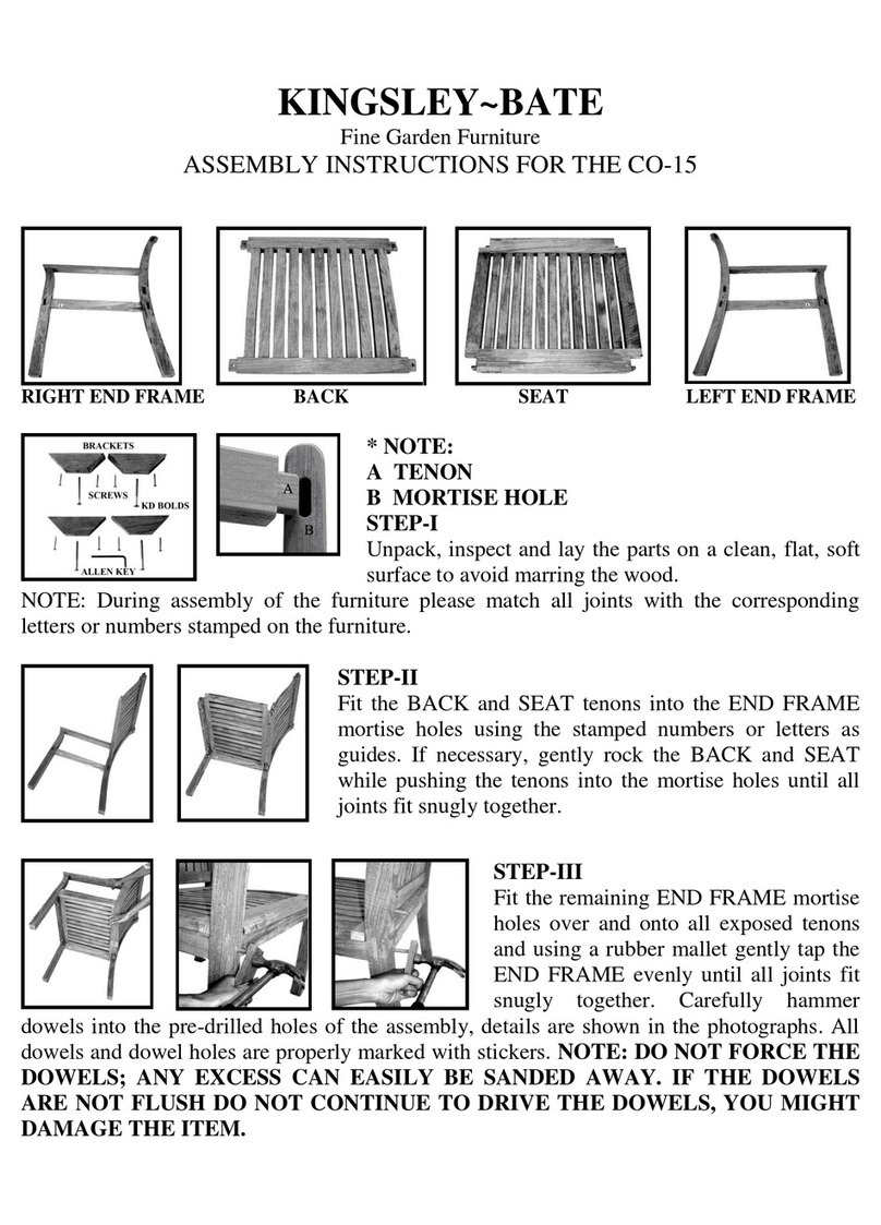 kingsley-bate CO-15 Assembly instructions