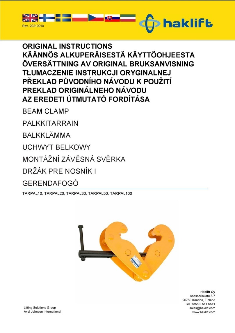 Haklift TARPAL10 Original instructions