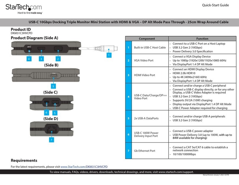 StarTech.com DKM31C3HVCPD User manual