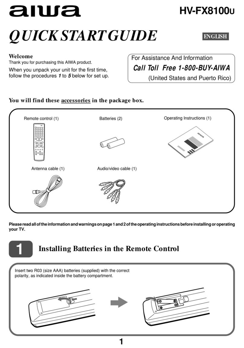 Aiwa HV-FX8100U User manual