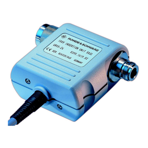 Rohde & Schwarz URV5-Z1 User manual