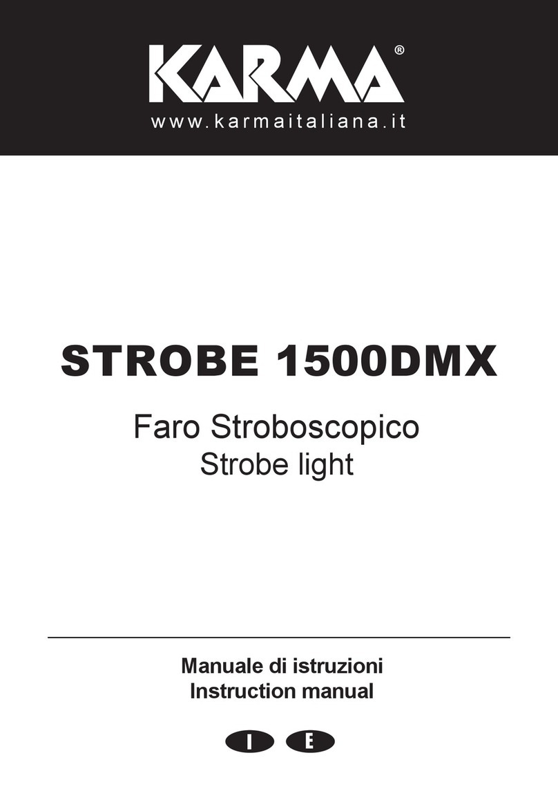 Karma STROBE 1500DMX instruction manual Karma STROBE 1500DMX instruction manual