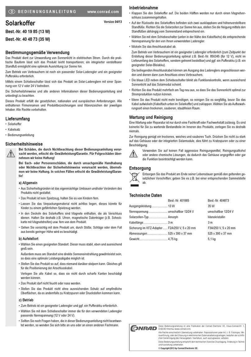Conrad 40 19 85 operating instructions