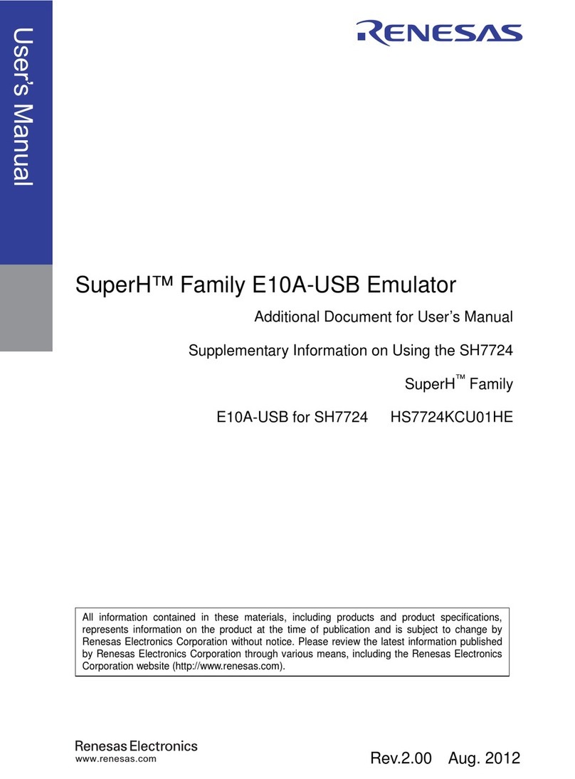 Renesas SuperH Family E10A-USB User manual