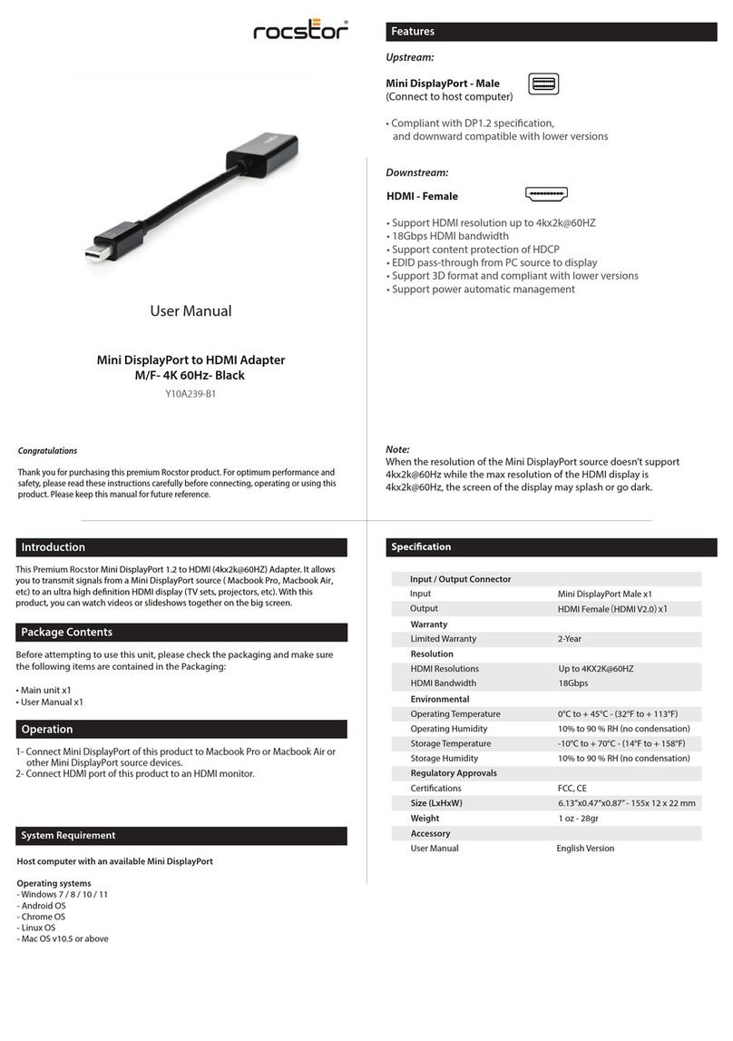 Rocstor Y10A239-B1 User manual