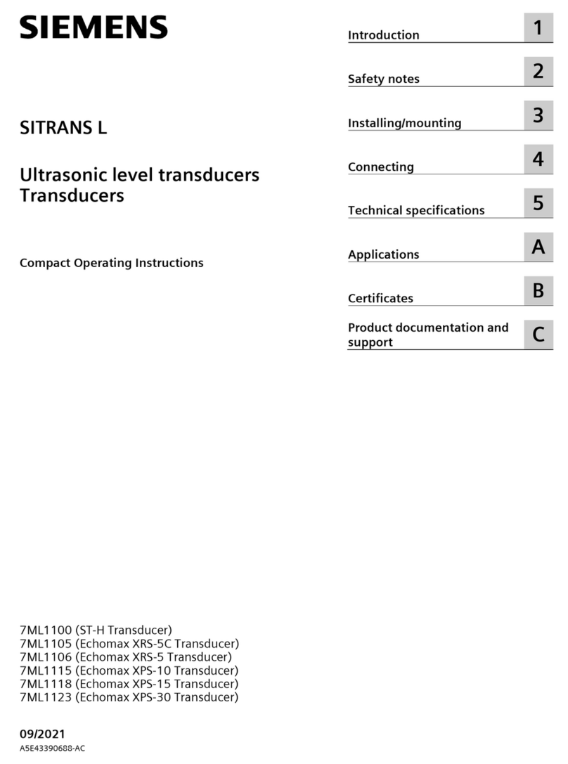 Siemens SITRANS L 7ML1100 User manual Siemens SITRANS L 7ML1100 User manual