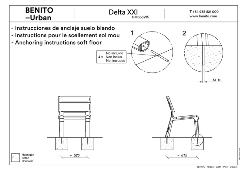 BENITO Delta XXI UM363WS Installation instructions