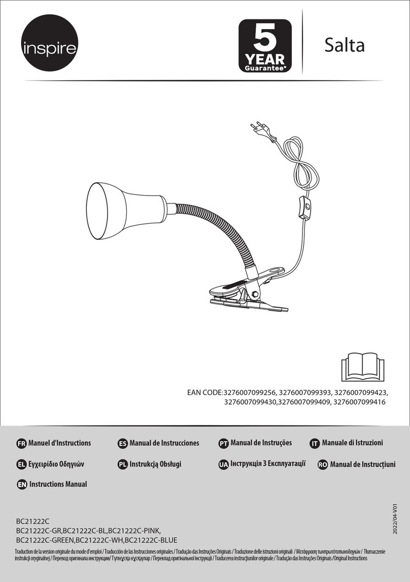 Inspire Salta BC21222C instruction manual