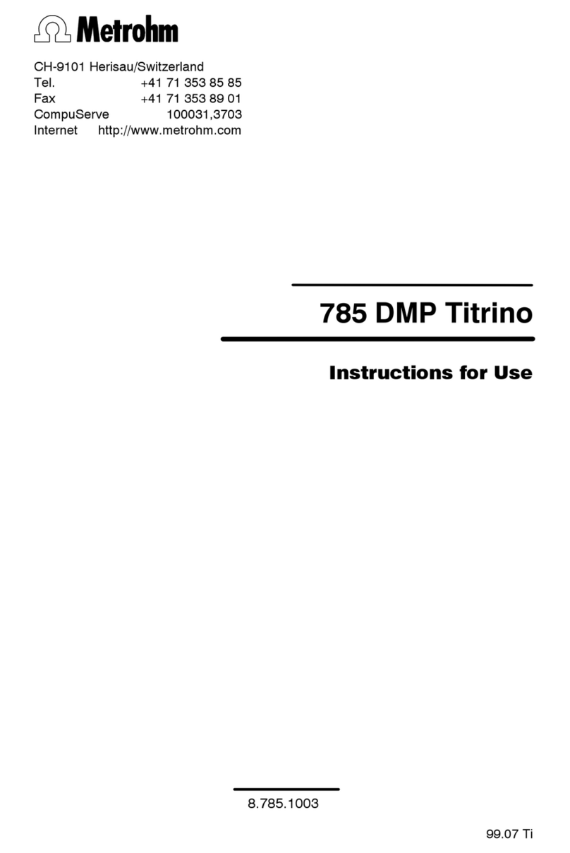 Metrohm 785 DMP Titrino User manual