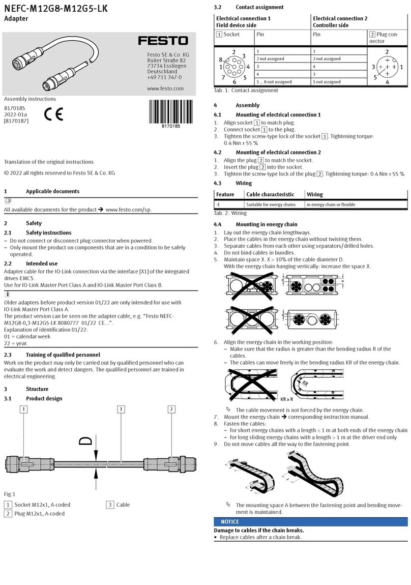 Festo NEFC-M12G8-M12G5-LK Assembly instructions