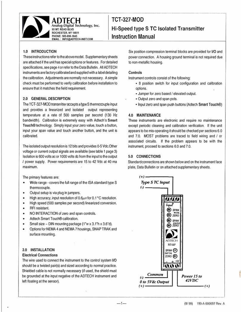 Adtech TCT-327-MOD instruction manual