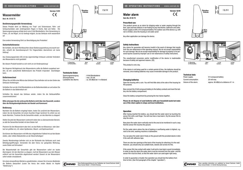 Conrad 61 03 73 operating instructions