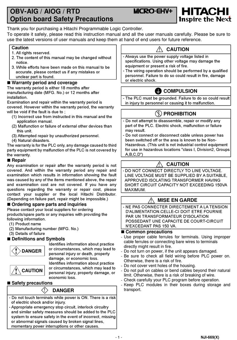 Hitachi MICRO-EHV+ OBV-AIG quick start guide