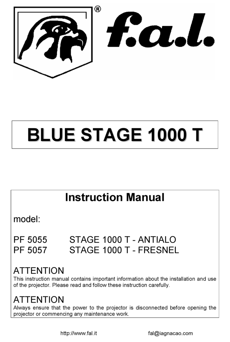 f.a.l BLUE STAGE 1000 T instruction manual