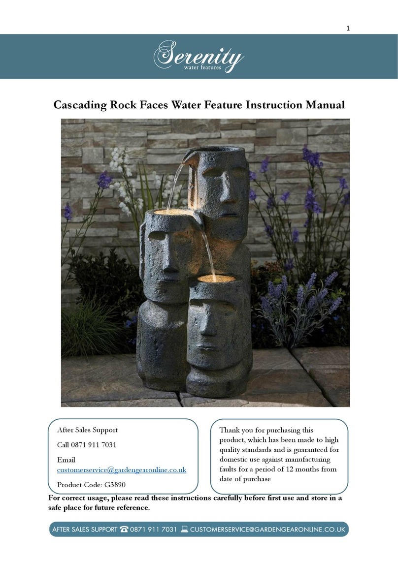 Serenity Cascading Rock Faces Water Feature instruction manual