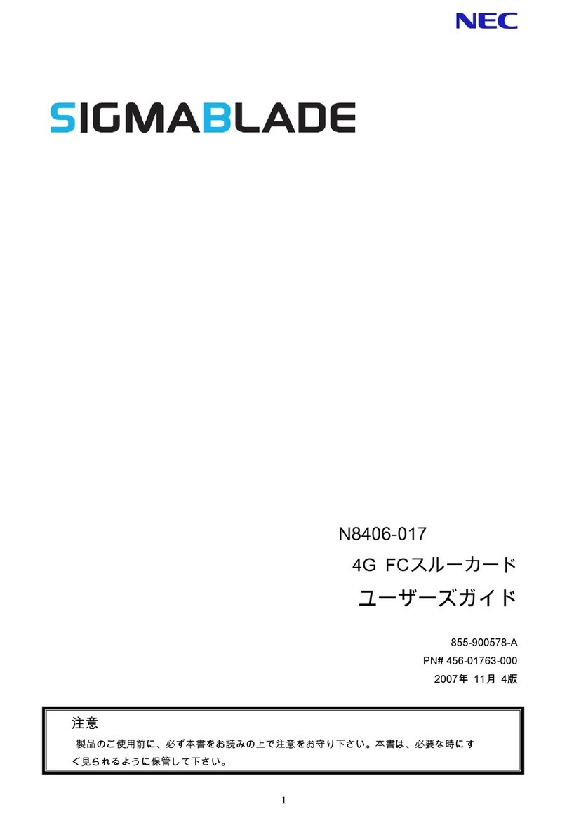 NEC SIGMABLADE N8406-017 User manual NEC SIGMABLADE N8406-017 User manual