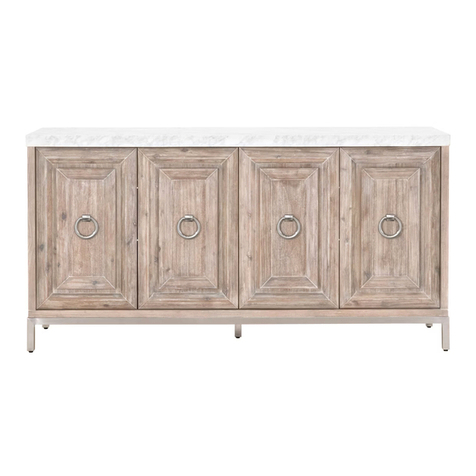 Essentials For Living AZURE CARRERA MEDIA SIDEBOARD Assembly instructions