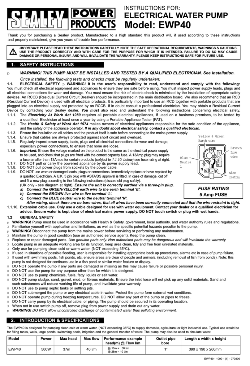 Sealey EWP40 instructions