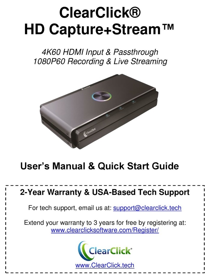 ClearClick HD Capture+Stream User manual