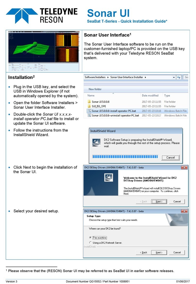 Teledyne Sonar UI SeaBat T Series User manual