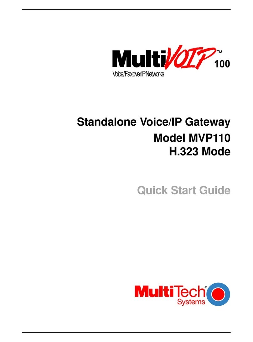 Multitech MultiVOIP MVP110 quick start guide