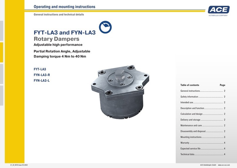 STABILUS FYT-LA3 Operating and mounting instructions
