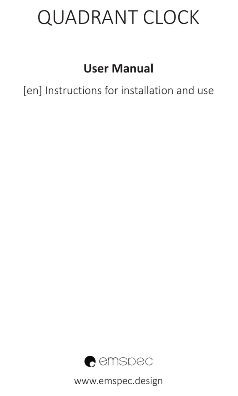 EMspec QUADRANT CLOCK User manual
