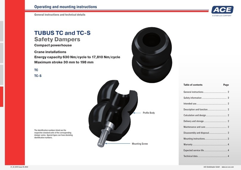 STABILUS ACE TUBUS TC Operating and mounting instructions
