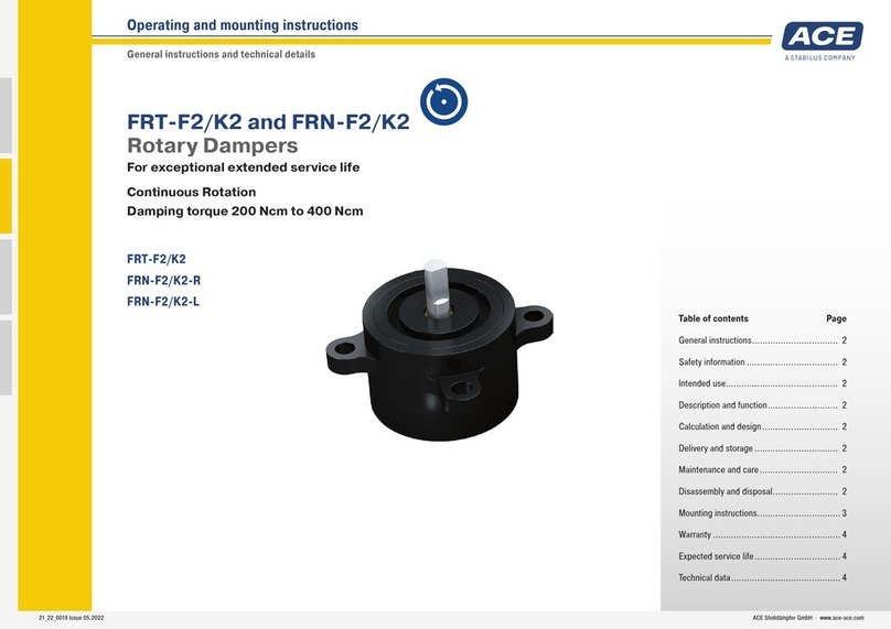 STABILUS ACE FRT-F2 Operating and mounting instructions