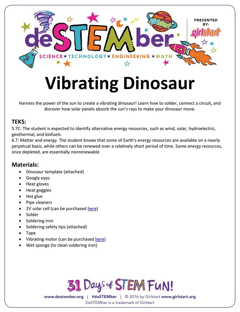 girlstart deSTEMber Vibrating Dinosaur User manual