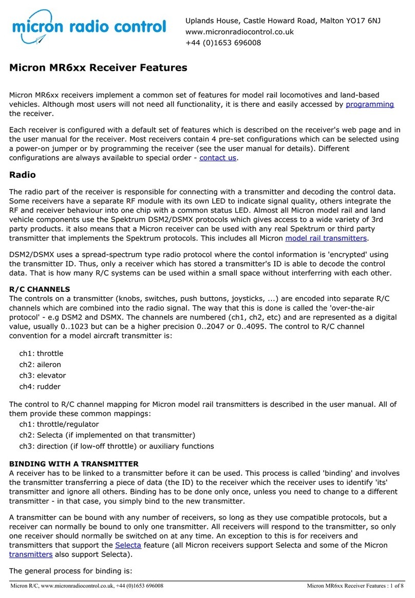 Micron Radio Control MR6 Series User manual