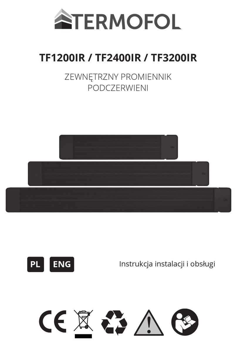 TERMOFOL TF1200IR Installation and user manual