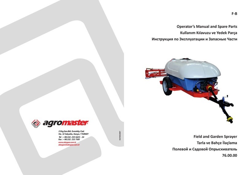 agromaster F 1000 OPERATOR'S MANUAL AND SPARE PARTS