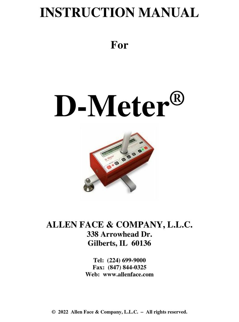 ALLEN FACE & COMPANY D-Meter instruction manual ALLEN FACE & COMPANY D-Meter instruction manual