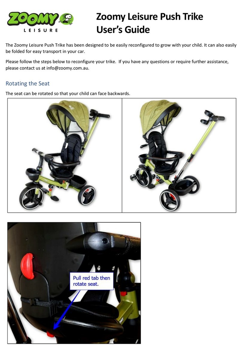 ZOOMY LEISURE Push Trike user guide