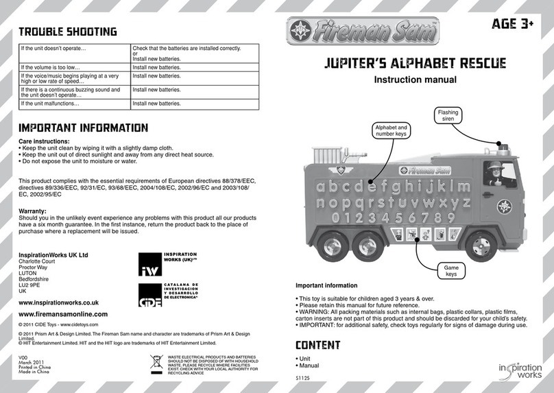InspirationWorks Fireman Sam JUPITER'S ALPHABET RESCUE instruction manual