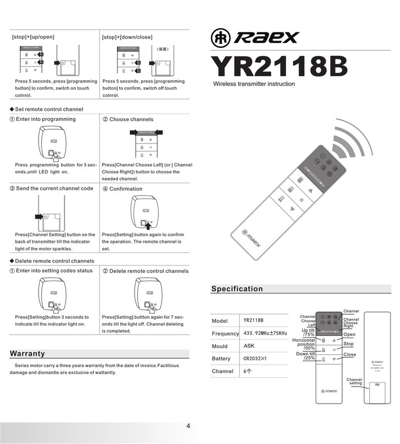 Raex YR2118B instructions Raex YR2118B instructions