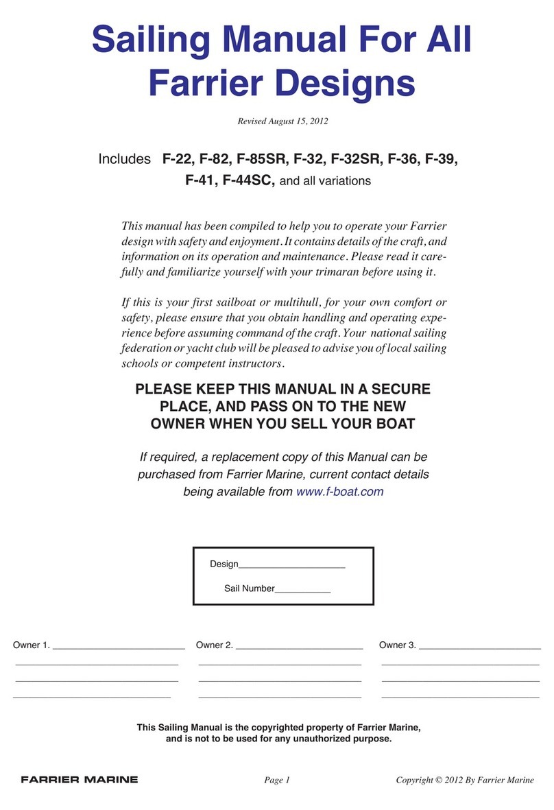 FARRIER MARINE F-22 Sailing manual
