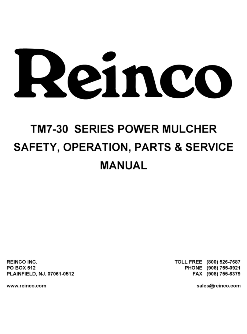Reinco TM7-30 Series Operation, Parts & Service Manual